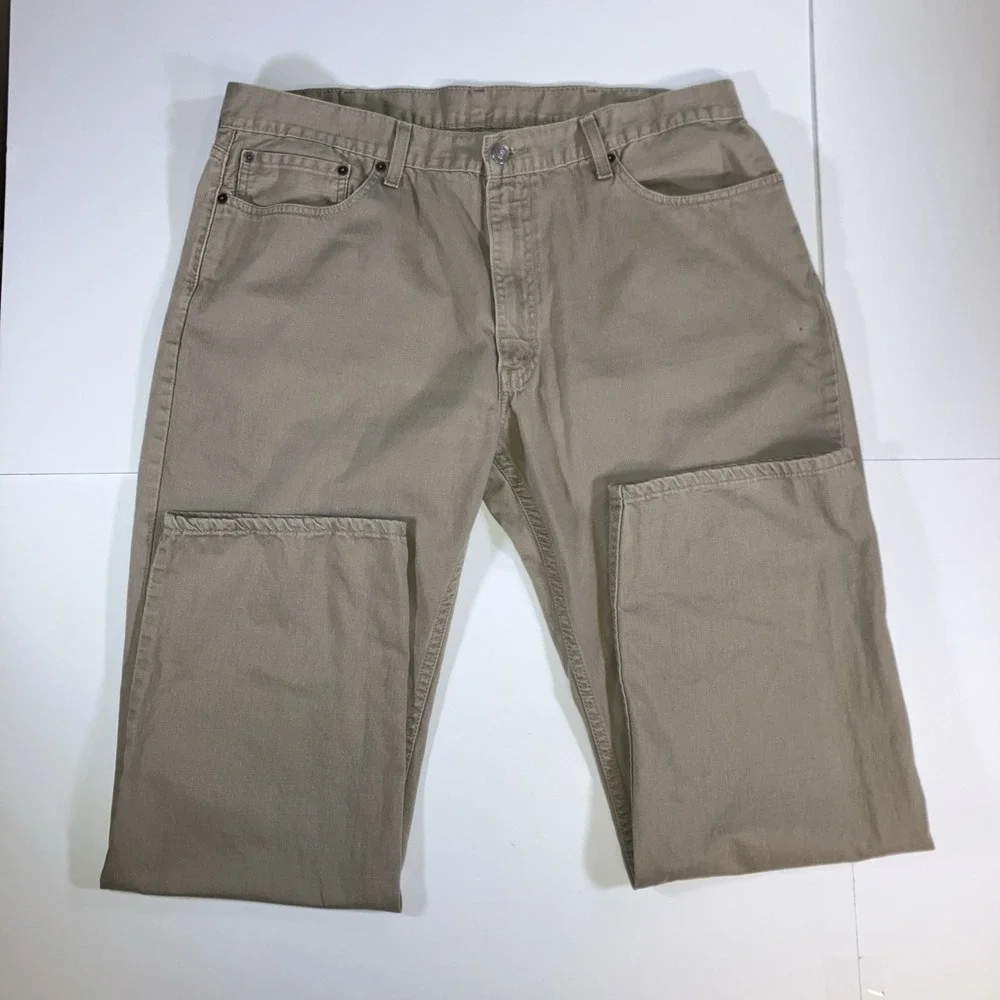 Levi's 559 Jeans Men's 40x32 Khaki Tan Relaxed Straight Leg 100% Cotton